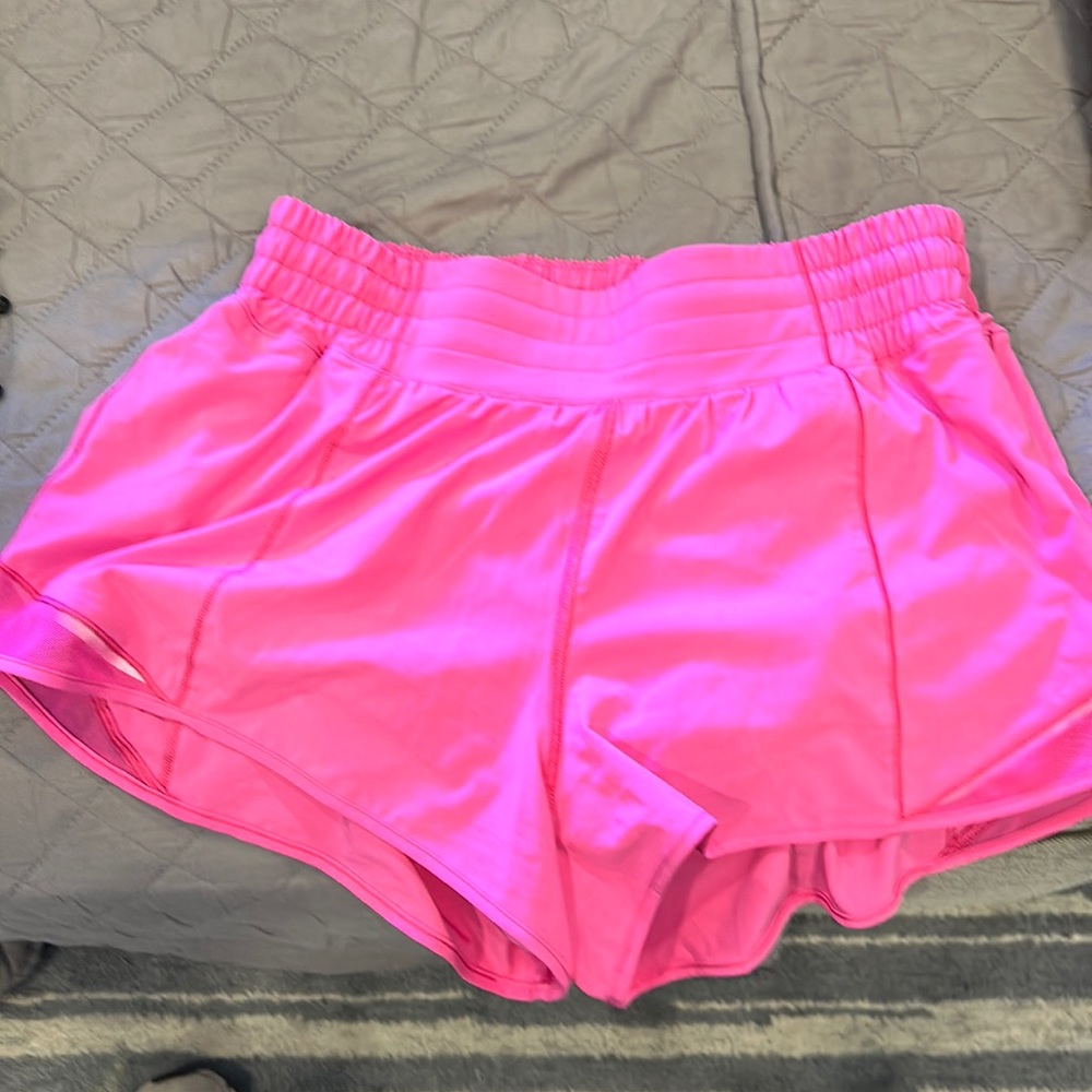 Hot pink hotty hots running shorts - gently used